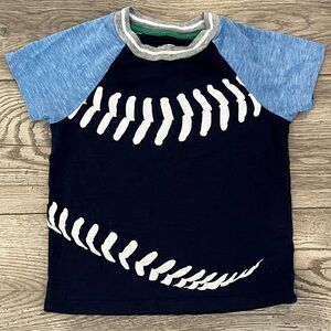 Old Navy Toddler Boy Baseball Short Sleeve T-Shirt Navy Blue, White, Gray XS (5)